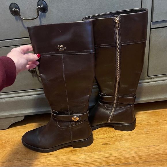 Coach Brown Riding Boots - Picture 3 of 4
